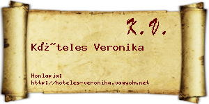 Köteles Veronika névjegykártya