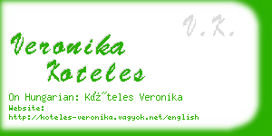 veronika koteles business card